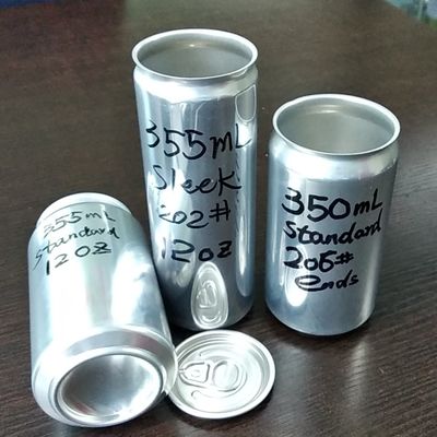 Latas de encolhimento feitas sob encomenda livres dobro de Aluminun das luvas do revestimento BPA com tampas 12oz 16oz